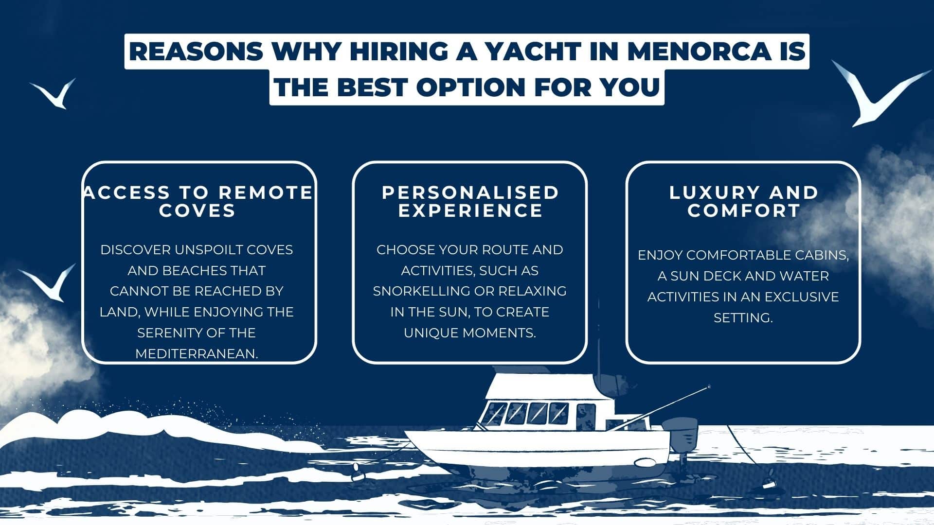 yacht in Menorca